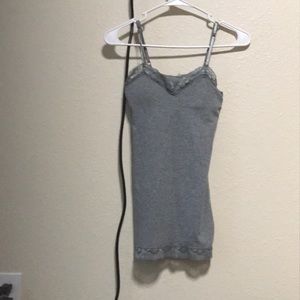 Grey Lace Tank Top